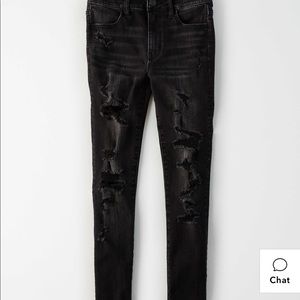 AE Black Ripped Skinny Jeggings